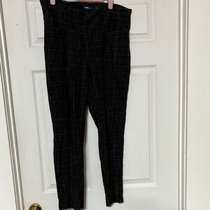 Like new. Torrid size 1  Black Plaid Skinny Pants
